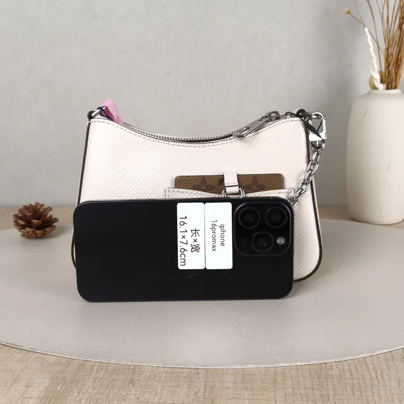 Louis Vuitton Shoulder Bag MARELLINI White Epi Embossed Calfskinmini19 × 6.5 × 13.5 cm — cover view 4 of 5