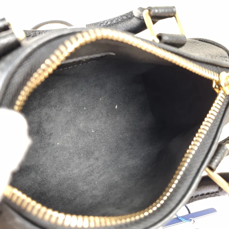 Louis Vuitton Crossbody Bag Speedy Nano Black · White Empreinte Embossed Calfskin Monogramnano16 × 7.5 × 10 cm — detail view 6 of 11