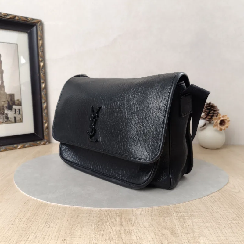 SAINT LAURENT Crossbody Bag Niki Black Lambskin 32 × 9 × 23 cm — cover view 6 of 10