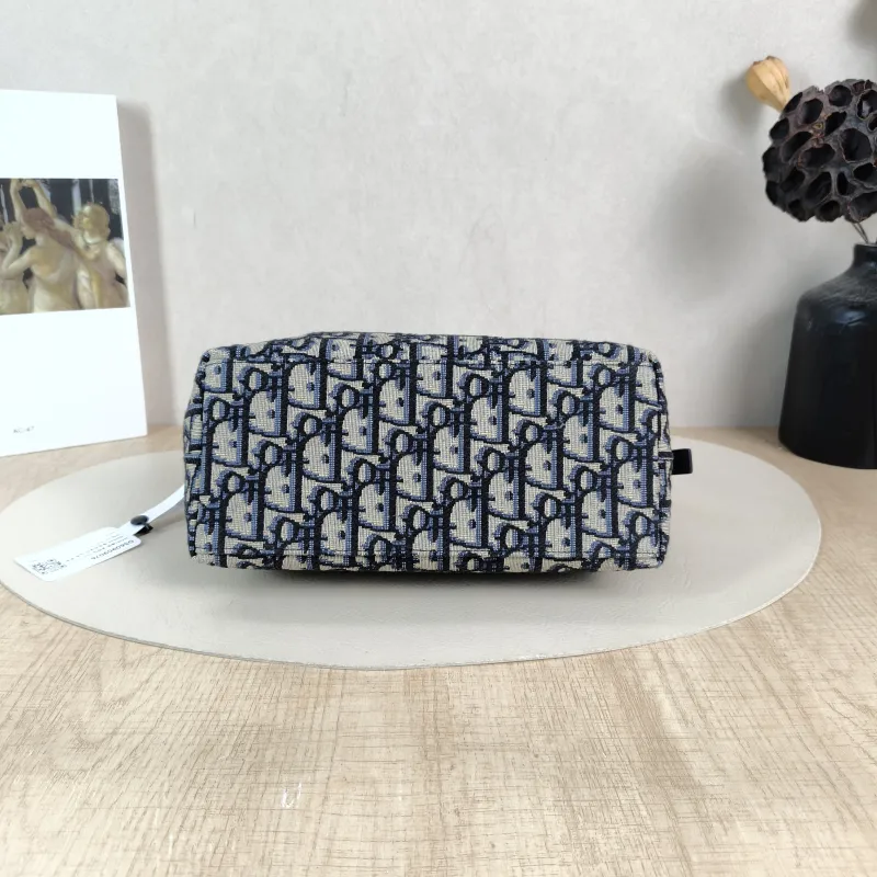 DIOR Top Handle Bag Travel Nomad Blue Canvas Medium 22 × 9.5 × 13 cm — cover view 5 of 5