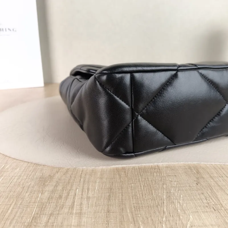 Chanel Crossbody Bag 19Bag Black SL ambskin Medium 30 × 10 × 20 cm — detail view 2 of 12