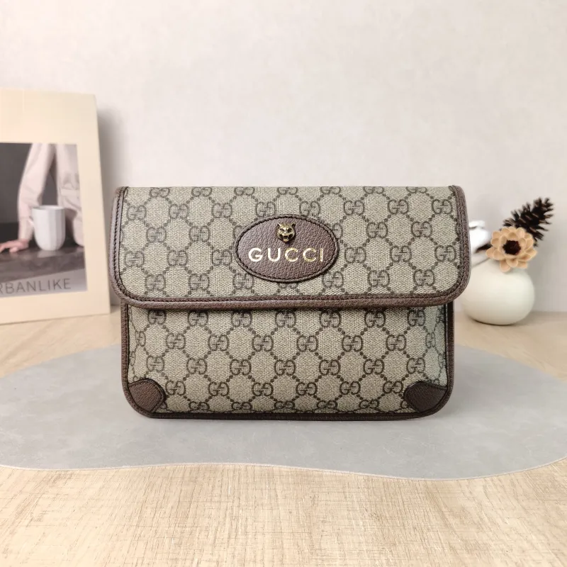 GUCCI Crossbody Bag Neo Vintage Belt Bag Monogram PVC Medium 24 × 4 × 17 cm