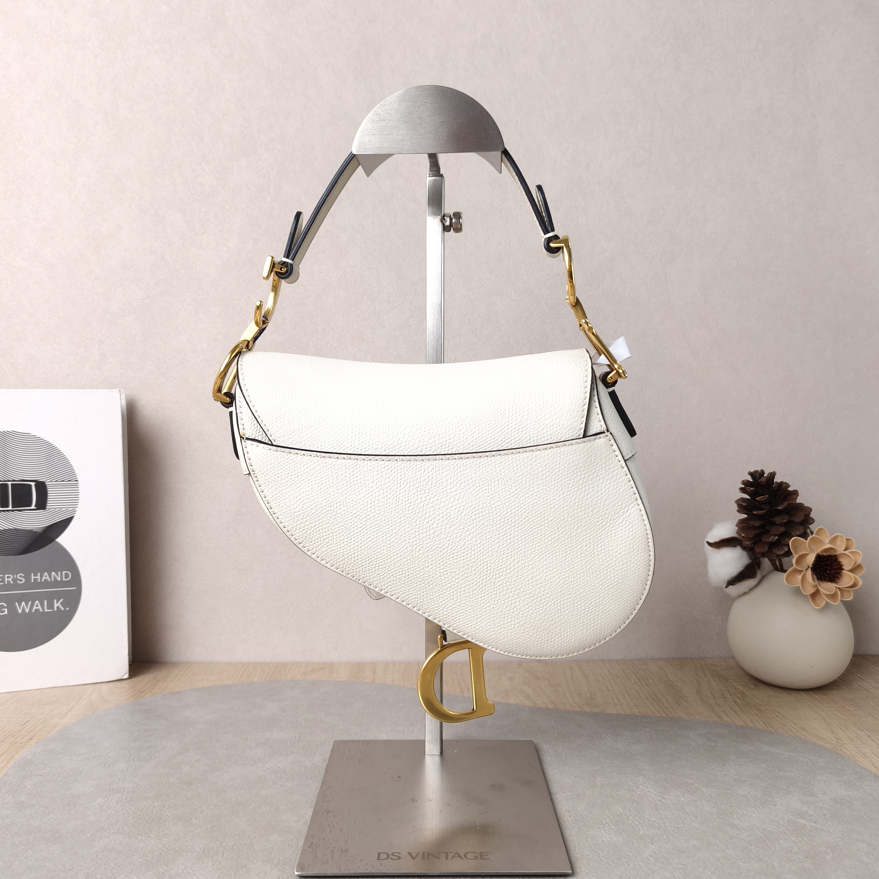 DIOR Top Handle Bag Saddle White Calfskinmini19 × 6 × 15 cm — cover view 5 of 5