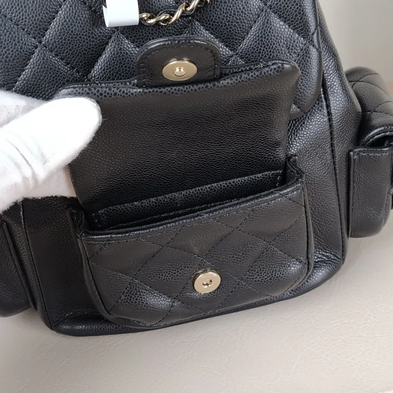 Chanel Backpackduma Black Calfskin Small18 × 9.5 × 19 cm — detail view 10 of 16