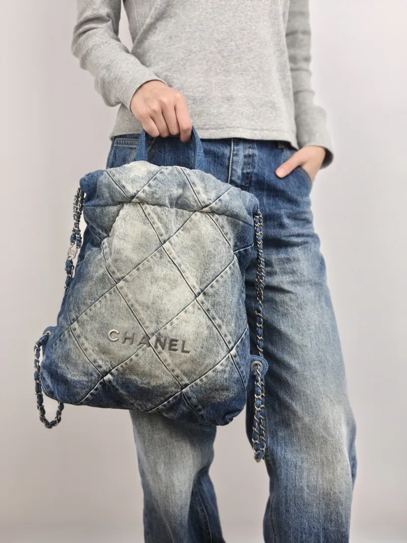 Chanel Backpack 22Bag Backpack Small 29 × 8 × 34 cm — on-model view 1 of 2