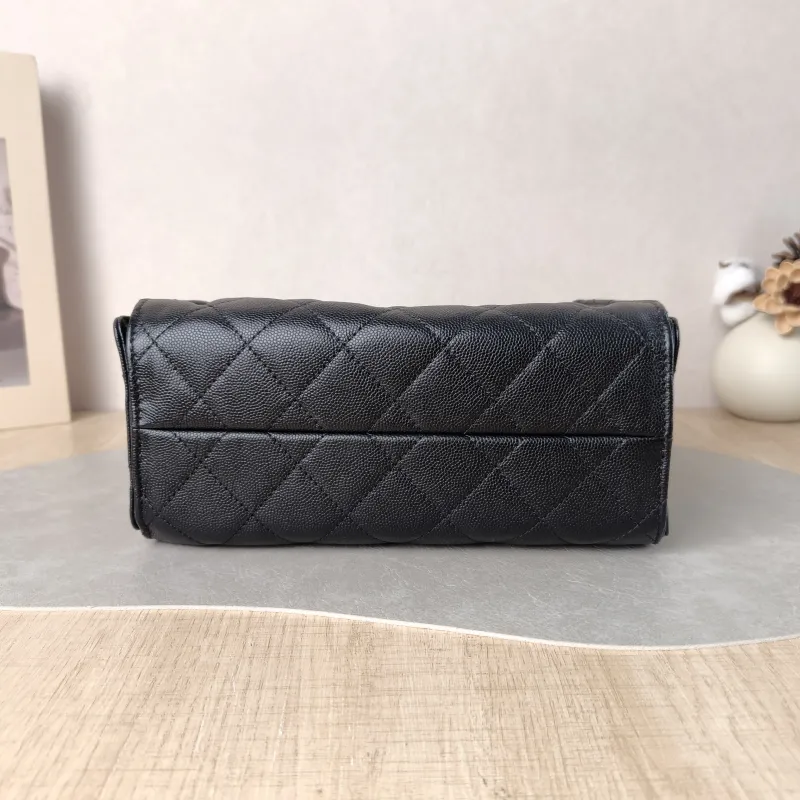 Chanel Shoulder Bag 25Bag Black Grained Calfskin Mini 22 × 12.5 × 20 cm — cover view 6 of 6