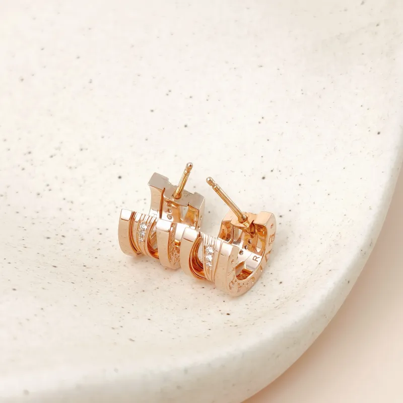Bvlgari Earrings B.ZERO1Collection Earrings Rose Gold Diamond18KR ose Gold One Size — cover view 11 of 11