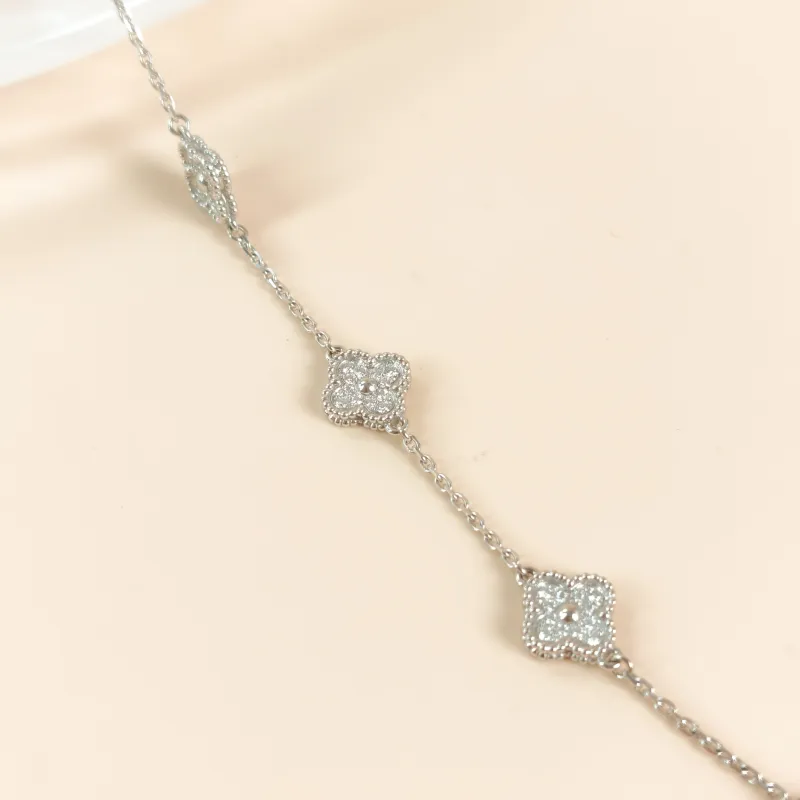 Van Cleef & Arpels Bracelet Alhambra Alhambra Collection Bracelet White Gold18KW hite Gold Diamond Sweet Mini17.5cm — cover view 6 of 8