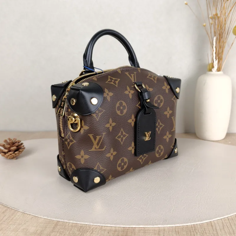 Louis Vuitton Crossbody Bag Petite Malle Souple Box Black PVC One Size 20 × 7.5 × 14 cm — cover view 3 of 6