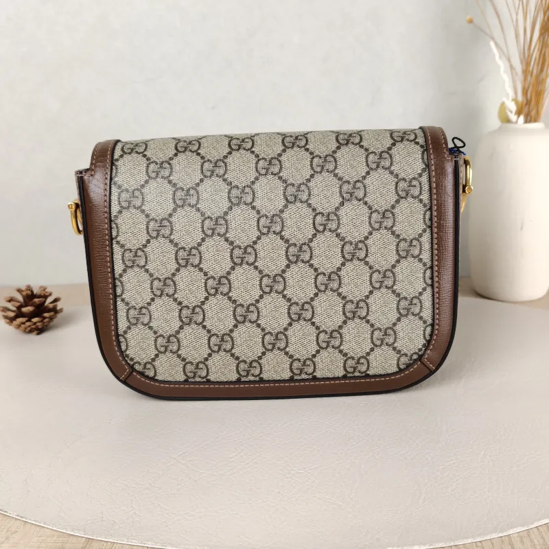 GUCCI Crossbody Bag Horsebit 1955 Horsebit Small Monogram PVC Small20.5 × 5 × 14.5 cm — cover view 5 of 5