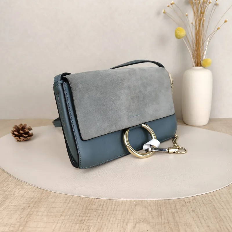 Chloé Crossbody Bag Crossbody Bag Blue Suede One Size24 × 4 × 14 cm — cover view 5 of 5