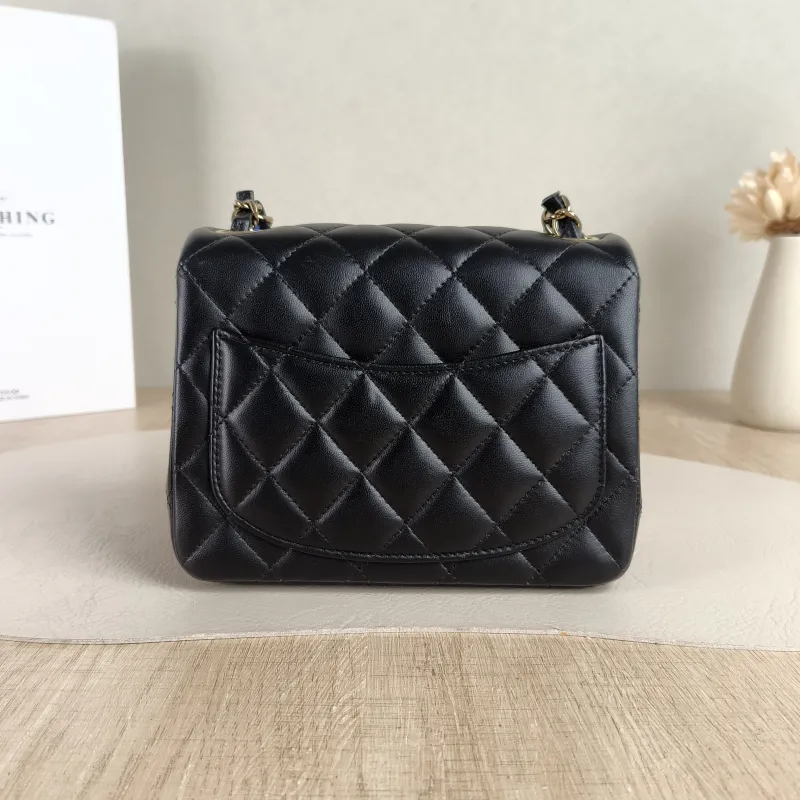 Chanel Crossbody Bag Classic Flap Mini CF Mini Black SL ambskin Mini 17 × 8 × 13.5 cm — cover view 4 of 6