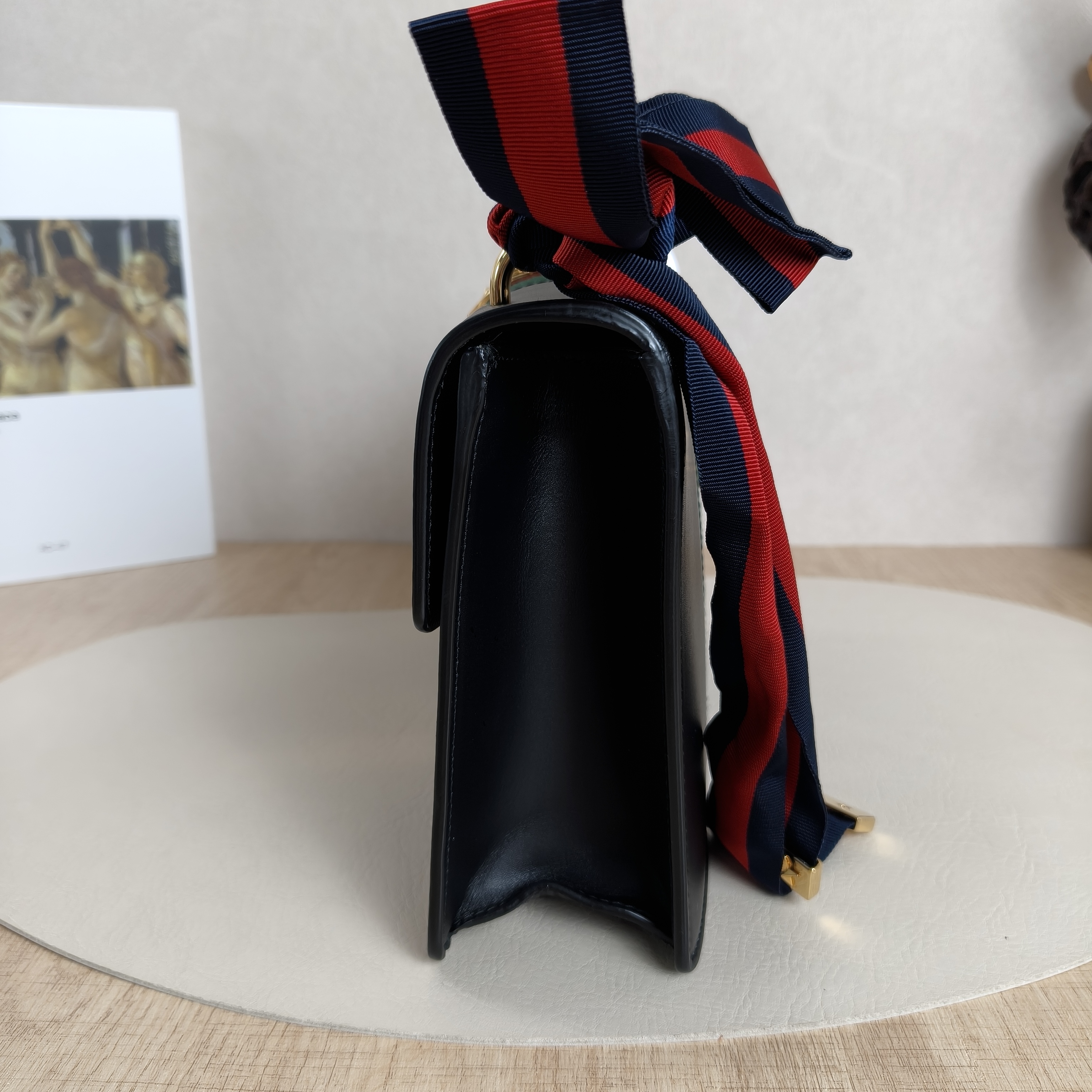 GUCCI Shoulder Bag Sylvie Shoulder Strap Edition Black CC alfskin Small25.5 × 8 × 17 cm — cover view 4 of 11