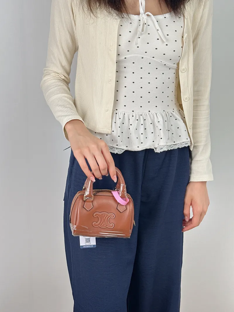 CELINE Crossbody Bag Calfskin Mini 14 × 7.5 × 9.5 cm — on-model view 2 of 2