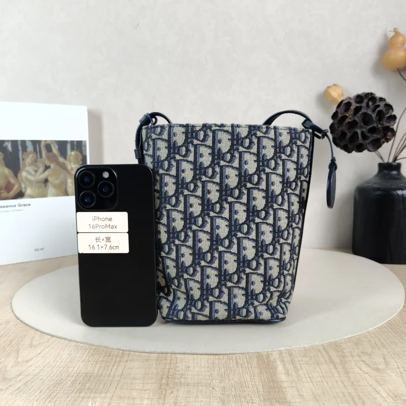 DIOR Shoulder Bag star Bucket Bucket Bag Blue Canvas One Size 13 × 9.5 × 19.5 cm — cover view 3 of 5