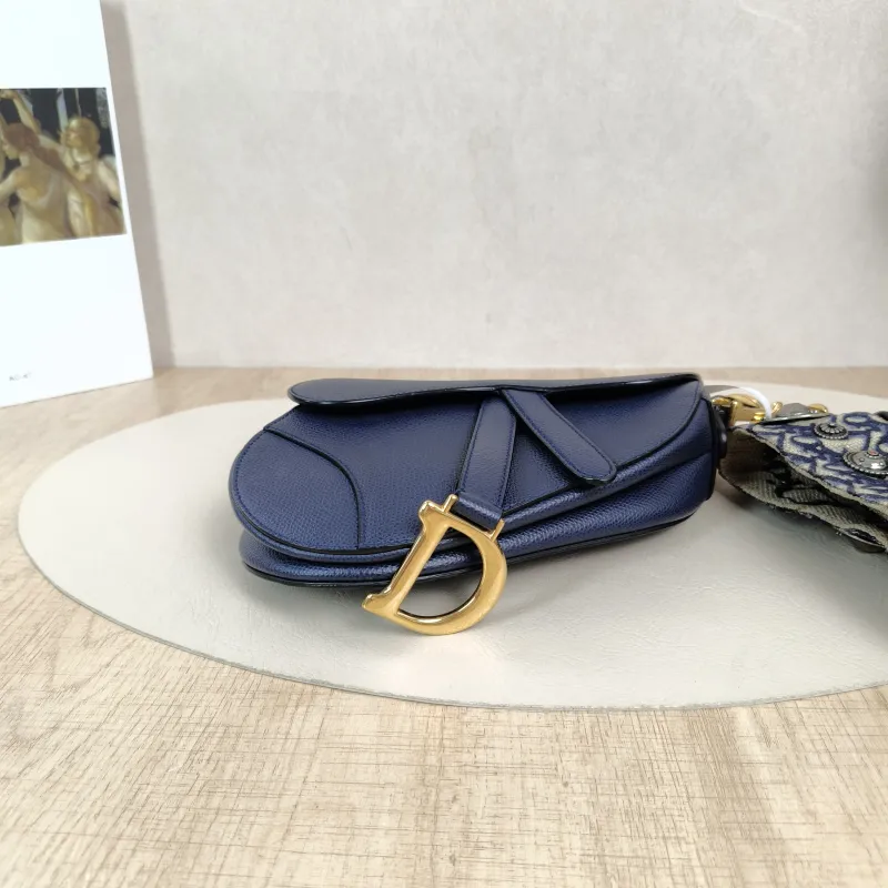 DIOR Top Handle Bag Saddle Blue Calfskinmini19 × 6 × 15 cm — cover view 4 of 4