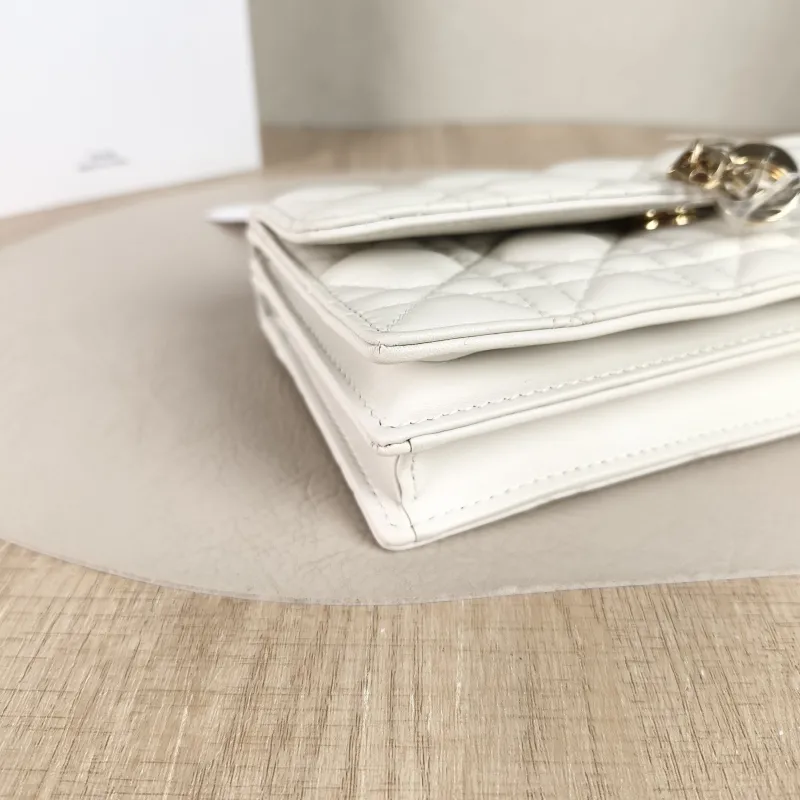 DIOR Shoulder Bag My Chain Bag White Lambskin mini21 × 4.5 × 11.5 cm — detail view 7 of 11