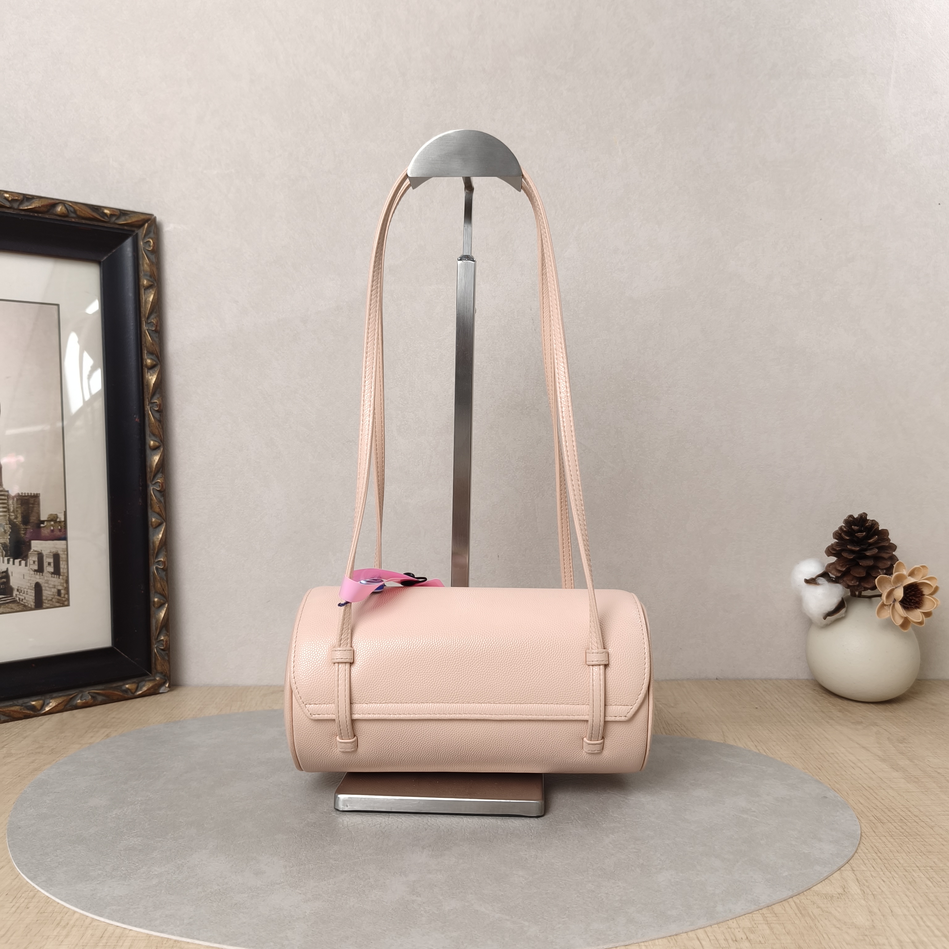 Chanel Shoulder Bag26p preppy coco Bowling Bag Pink Grained Calfskin Small20 × 10 × 10 cm — cover view 3 of 11
