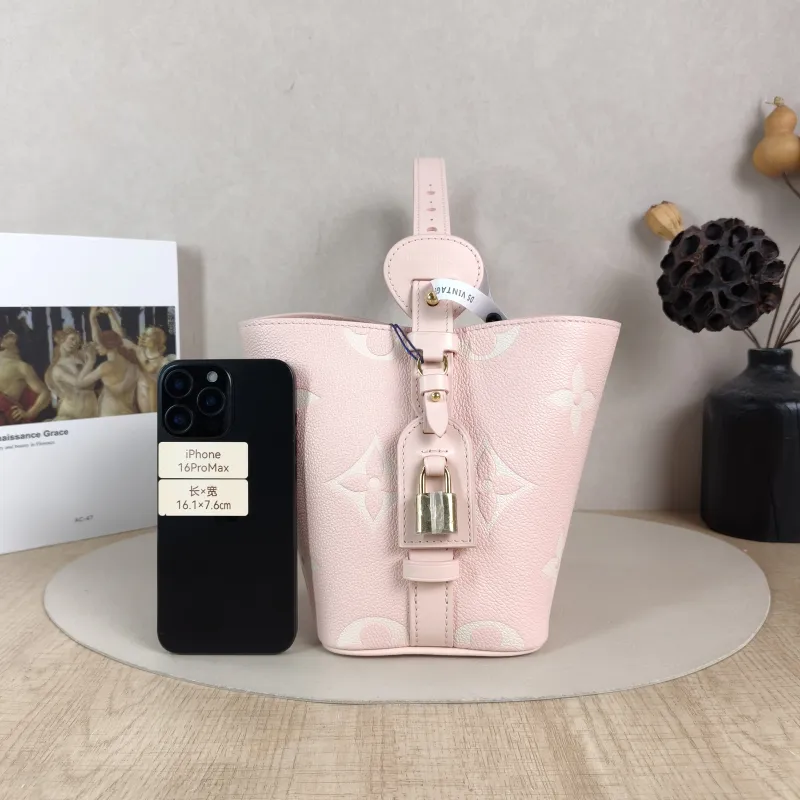 Louis Vuitton Top Handle Bag ALL IN BB · White Empreinte Embossed Calfskin BB16 × 12 × 18 cm — cover view 6 of 6