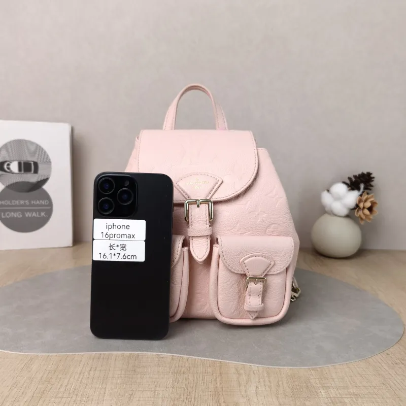 Louis Vuitton Backpack Backup Backpack Pink Calfskin One Size 20 × 14 × 22 cm — cover view 3 of 5