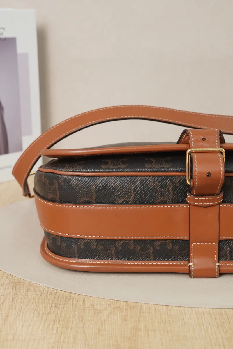 CELINE folco Crossbody Bag Brown Monogrampvc · 29 × 9 × 24 cm — cover view 6 of 7