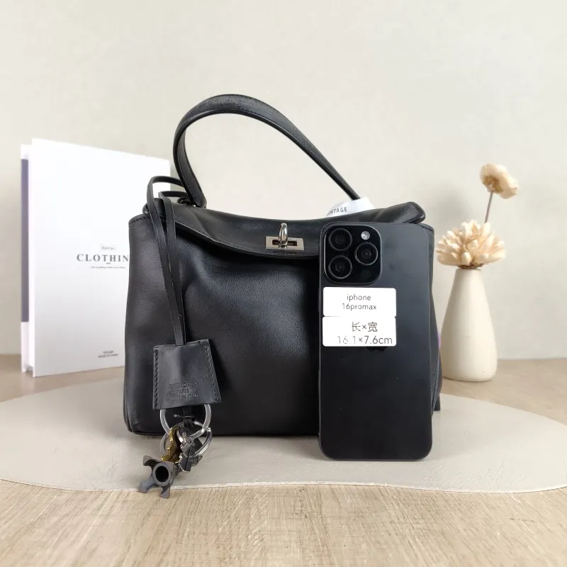 BALENCIAGA Crossbody Bag RODEO Black Calfskin Mini 23 × 10 × 17 cm — cover view 5 of 5