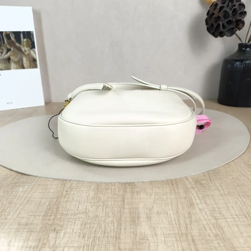 CELINE Crossbody Bag TEEN LULU hobo White Calfskin Small 21 × 5 × 18 cm — cover view 3 of 5