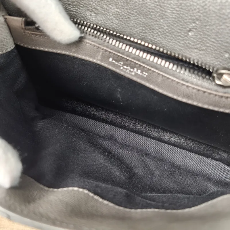 SAINT LAURENT Shoulder Bag COLLEGE Grey Calfskin24 × 6.5 × 17 cm — detail view 16 of 16