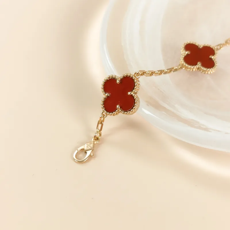 Van Cleef & Arpels Bracelet Alhambra Alhambra Collection Five-Motif Bracelet 18KY ellow Gold Vintage Small20cm — cover view 3 of 6