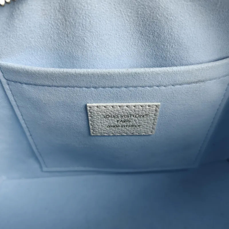 Louis Vuitton Crossbody Bag Speedy20 White · Blue Calfskin One Size 20.5 × 12 × 13.5 cm — detail view 10 of 12