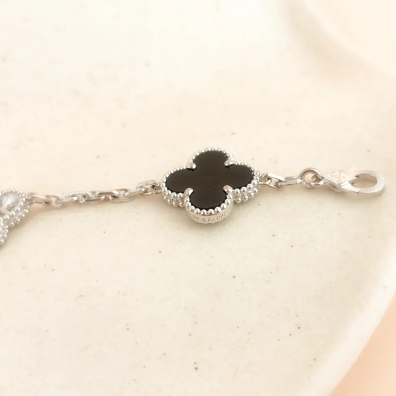 Van Cleef & Arpels Bracelet Alhambra Alhambra Collection Five-Motif Bracelet 18KW hite Gold Vintage Small 1.5 × 1.5 × 19 cm — cover view 6 of 9