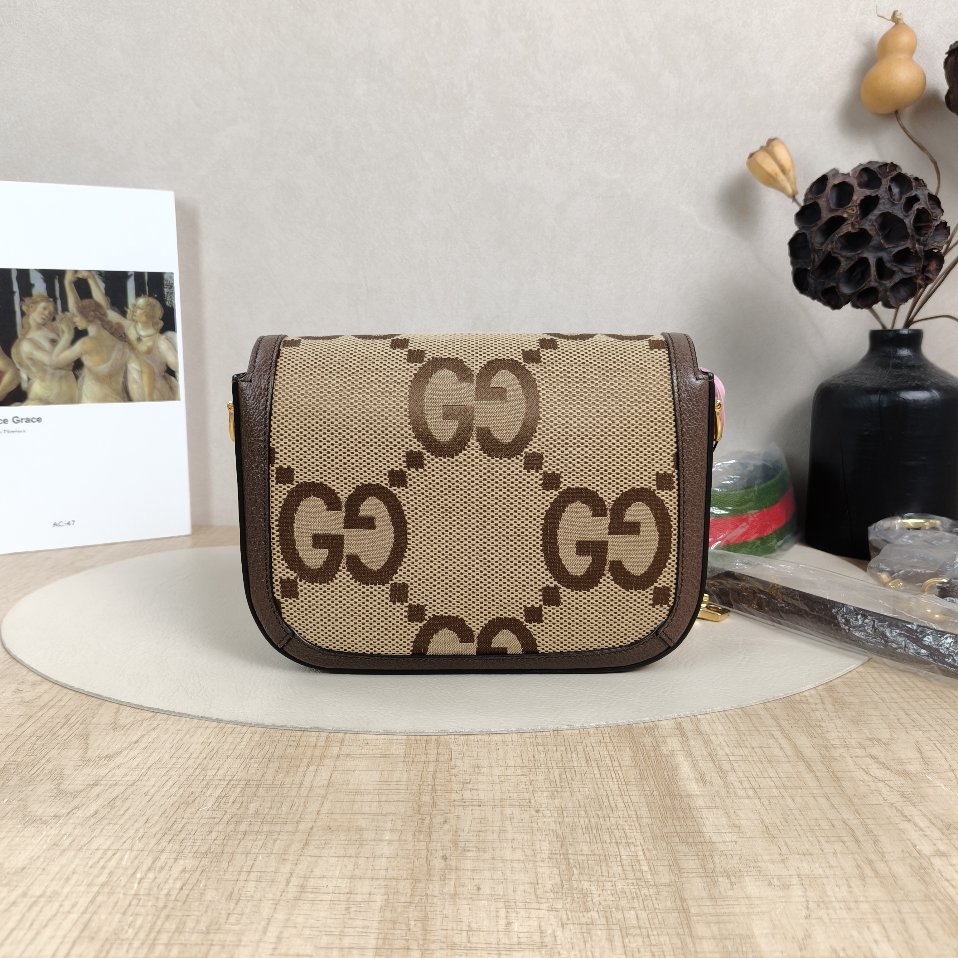 GUCCI Crossbody Bag Horsebit 1955 Horsebit Small Colorblock Canvas, Small20.5 × 5 × 14.5 cm — cover view 6 of 6