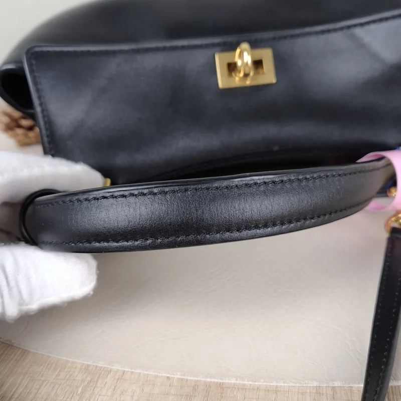 BALENCIAGA Crossbody Bag RODEO Black CC alfskin Mini 23 × 10 × 17 cm — detail view 11 of 12