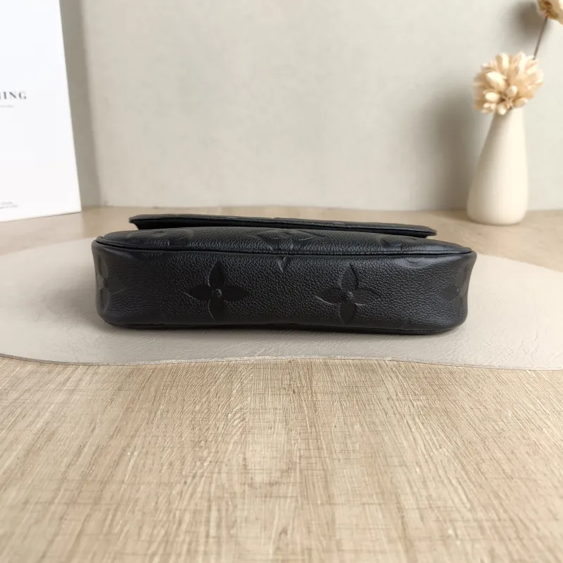 Louis Vuitton Crossbody Bag IVY Black Empreinte Embossed Calfskin Small 23.5 × 4.3 × 12 cm — cover view 3 of 5