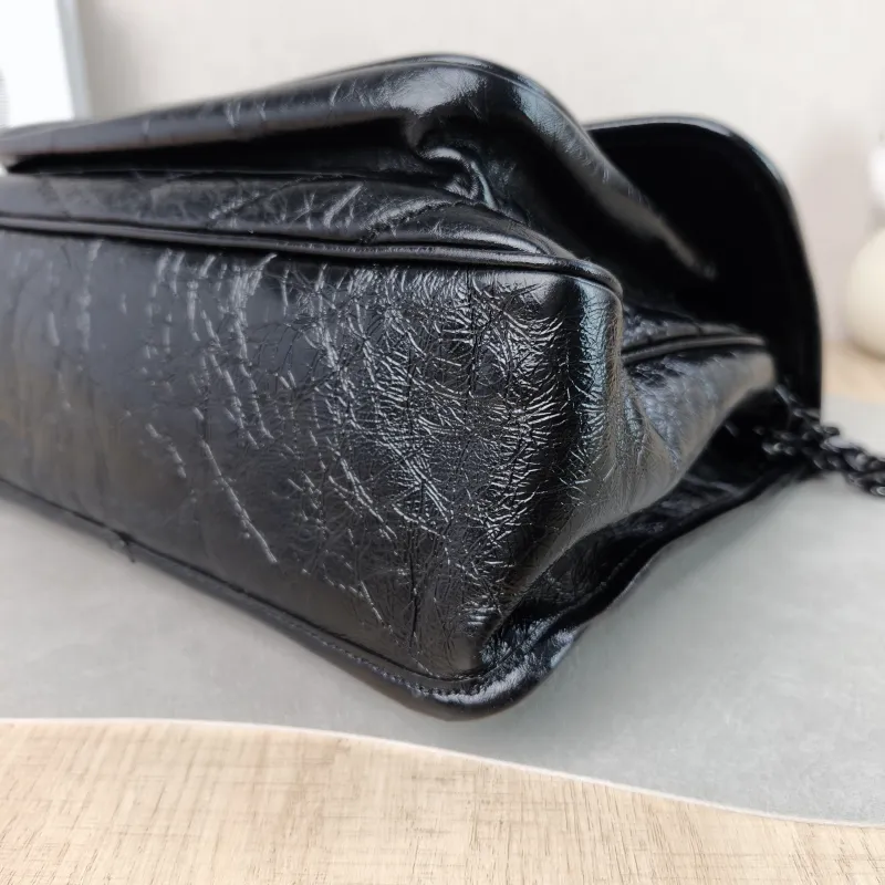 SAINT LAURENT Crossbody Bag Niki Black D Waxed Leather Calfskin Medium 28 × 8.5 × 20 cm — detail view 8 of 10