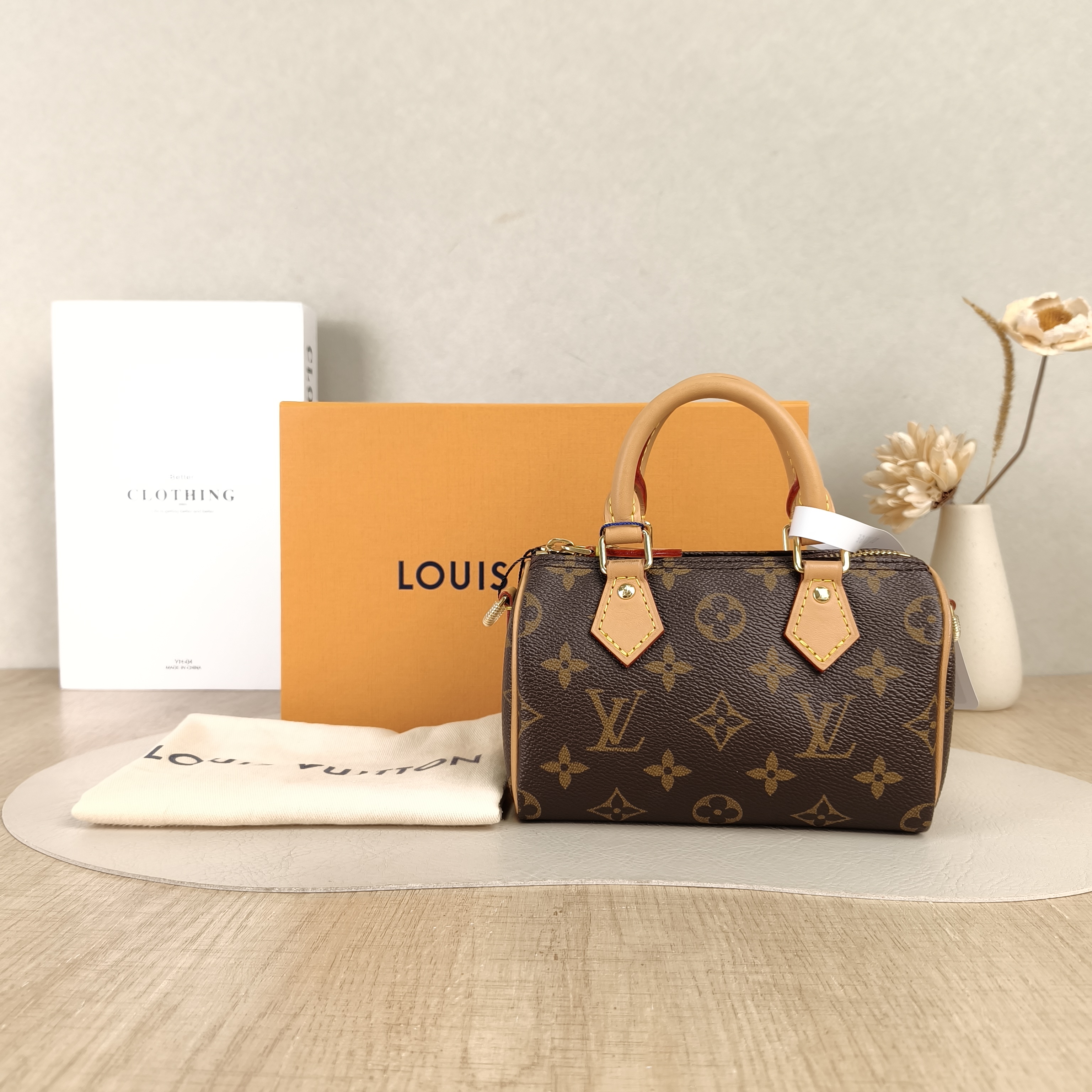 Louis Vuitton Crossbody Bag Speedy Nano Shoulder Strap PV Cnano16 × 7.5 × 10 cm — cover view 5 of 6