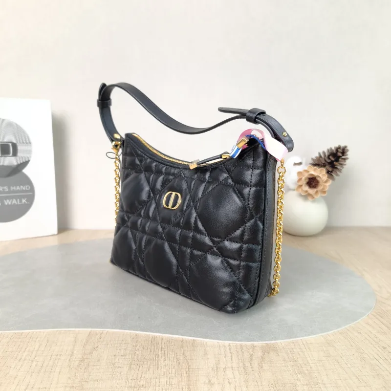DIOR Shoulder Bag Miss Caro Chain Bag Black Lambskin Mini 19 × 7 × 14 cm — cover view 2 of 6