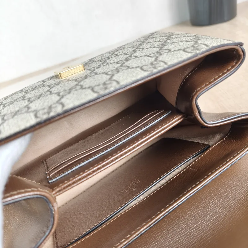 GUCCI Top Handle Bag Horsebit 1955Collection Top Handle Bag Monogram PVC Small 22 × 10.5 × 16 cm — detail view 3 of 12