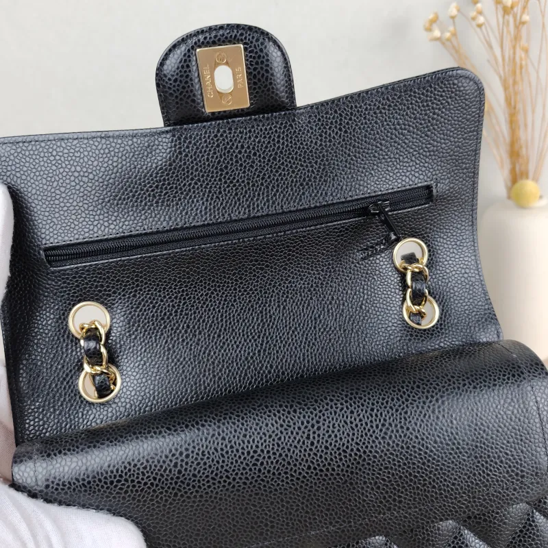 Chanel Crossbody Bag Classic Flap CF Black Grained Calfskin Small 23 × 6 × 14.5 cm 29 — detail view 2 of 13