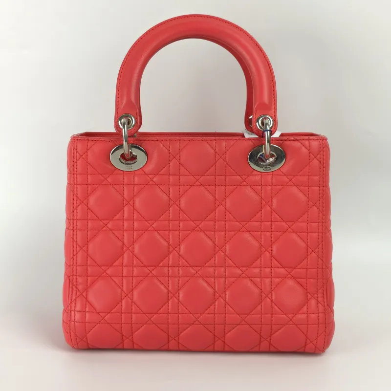 DIOR Top Handle Bag Lady Lady Dior Bag Pink Lambskin24 × 12 × 21 cm — detail view 11 of 25