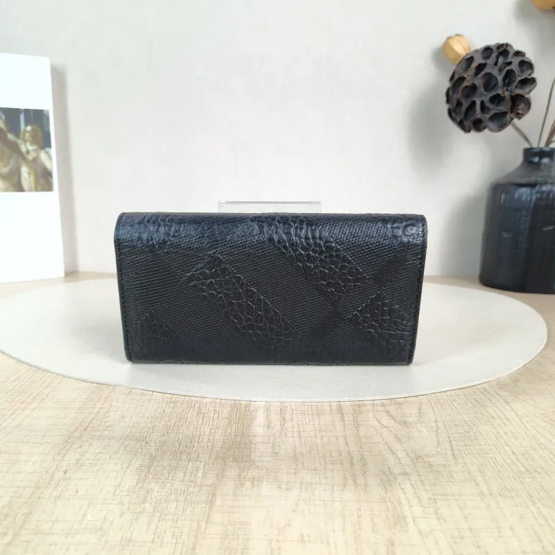 BURBERRY Wallet Wallet Black Calfskin One Size 19 × 2 × 10 cm — cover view 4 of 6