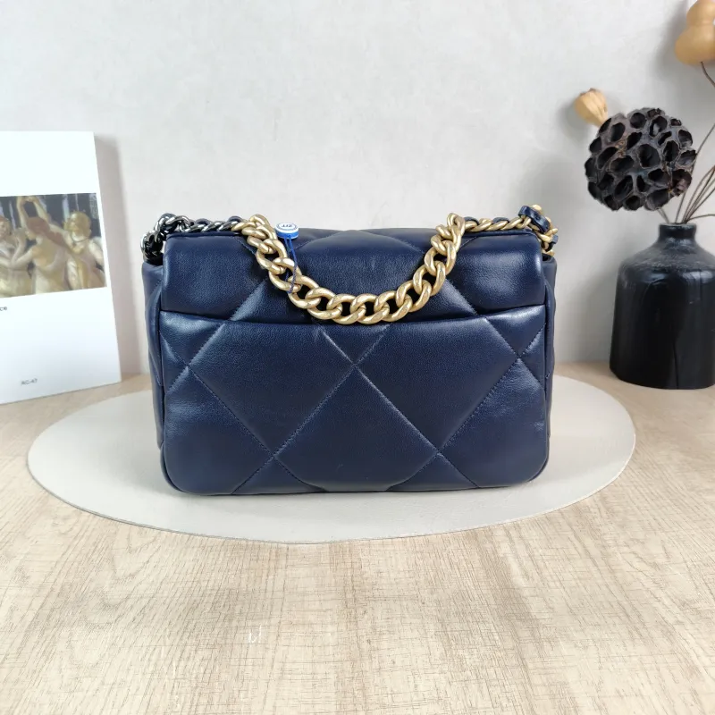 Chanel Crossbody Bag 19Bag Blue Calfskin Small 26 × 9 × 16 cm 30 — cover view 5 of 6