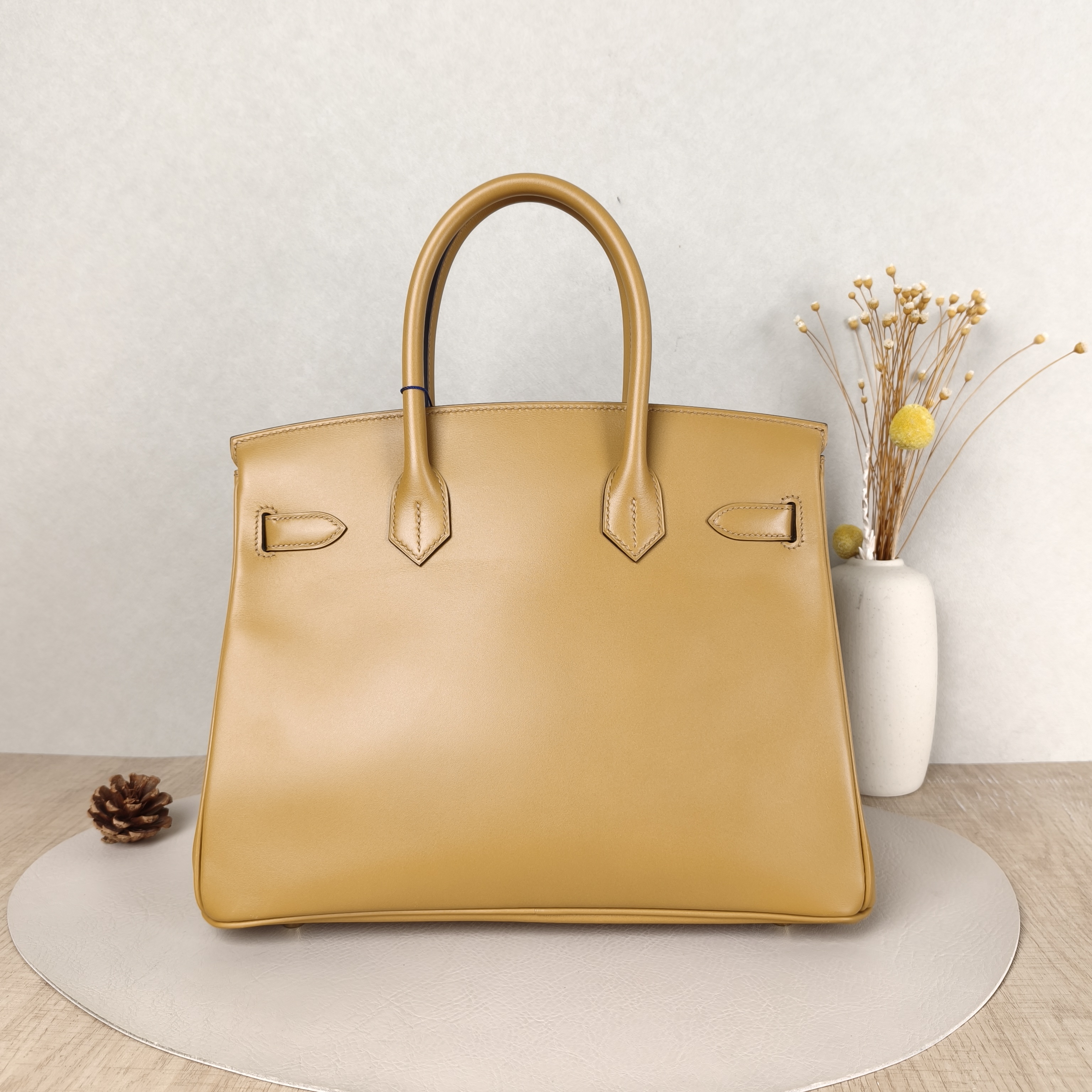 Hermès Top Handle Bag Birkin 30 Gold-Tone Hardware 21 Veau Tadelakt Calfskin Medium 30 × 16 × 22 cm — cover view 3 of 6
