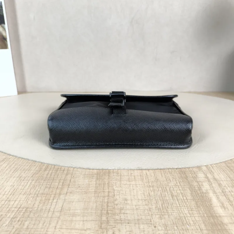 PRADA Crossbody Bag Messenger Bag Crossbody Bag Black Nylon One Size 11 × 3 × 13 cm — cover view 3 of 5