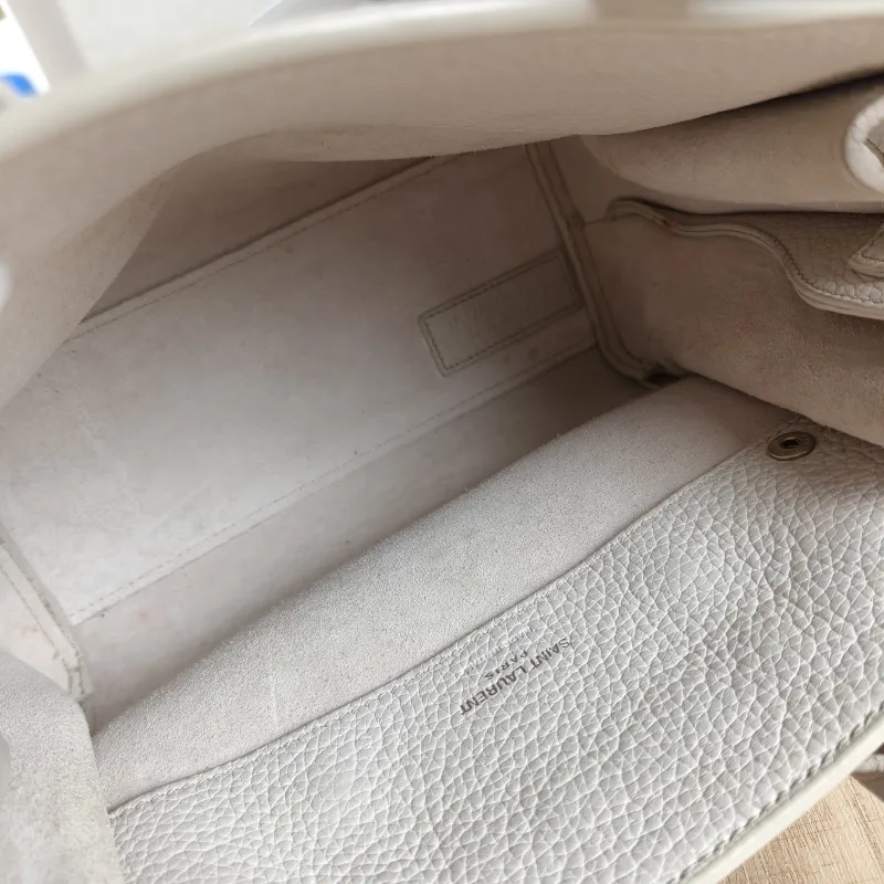 SAINT LAURENT Top Handle Bag SAC DE JOUR White Calfskinnano22 × 11 × 17.5 cm — detail view 9 of 12