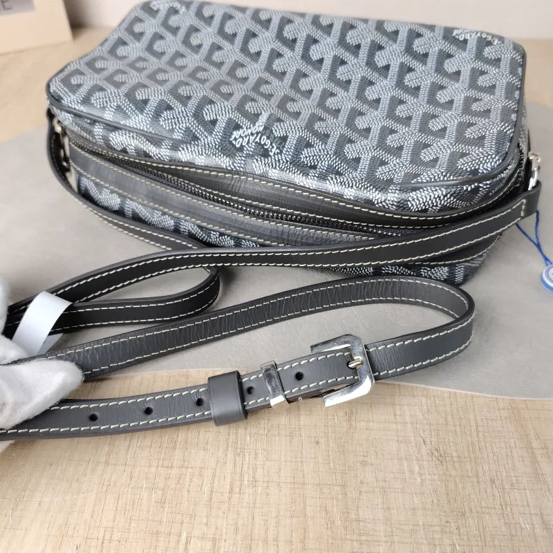 GOYARD Crossbody Bag Cap Vert Camera Bag Grey PVC Small 22 × 6.5 × 13 cm — detail view 6 of 11