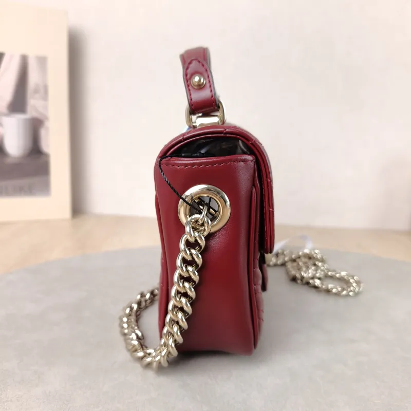 GUCCI Crossbody Bag GG Marmont Marmont Edition Calfskin Mini 17 × 6 × 13 cm — detail view 6 of 15