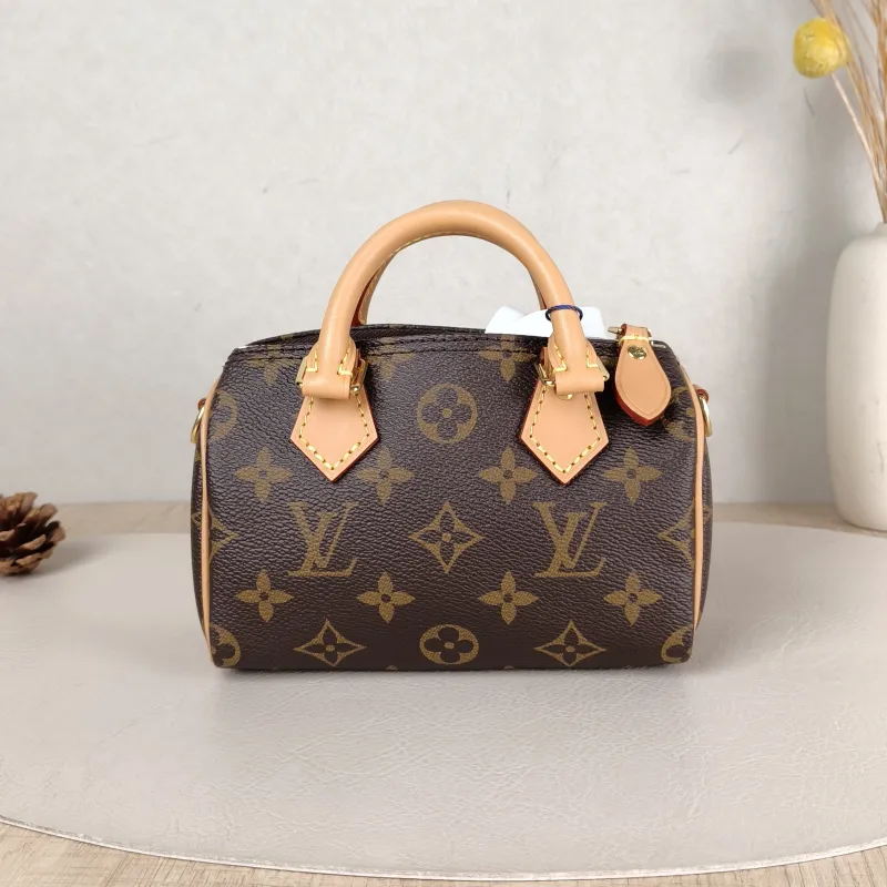 Louis Vuitton Crossbody Bag Speedy Nano Shoulder Strap PVC nano 16 × 7.5 × 10 cm