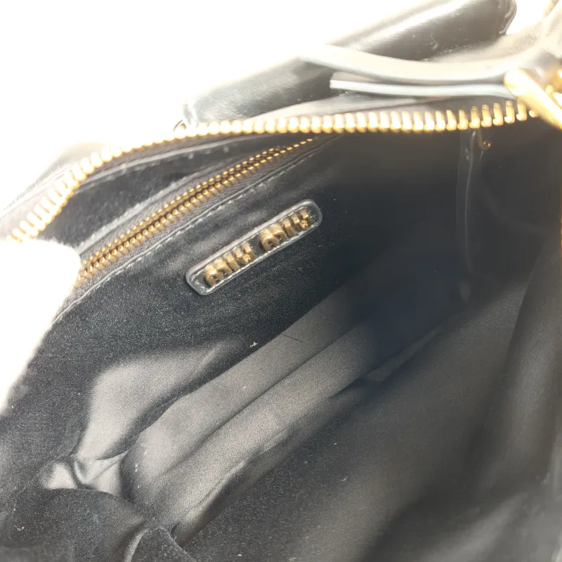Miumiu Shoulder Bag Pocket Black SL ambskin Small 21 × 6 × 12 cm — detail view 9 of 10