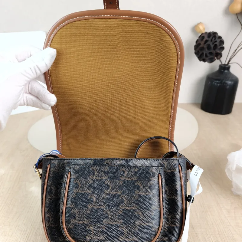 CELINE Crossbody Bag FOLCO Monogram PVC Medium 18.5 × 8 × 17 cm — detail view 11 of 13